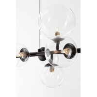 Nova Luce 9009250 Odillia G9 Pendelleuchte Schwarz, Transpar