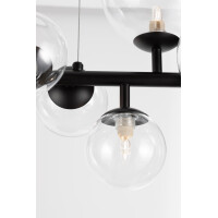 Nova Luce 9009250 Odillia G9 Pendelleuchte Schwarz, Transpar