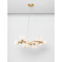 Nova Luce 9028856 Odillia G9 Pendelleuchte Gold, Weiß 