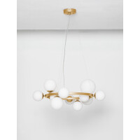 Nova Luce 9028856 Odillia G9 Pendelleuchte Gold, Weiß 