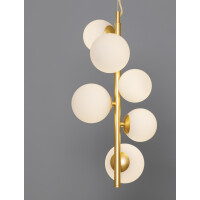 Nova Luce 9028860 Odillia G9 Pendelleuchte Gold, Weiß 