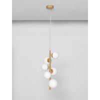 Nova Luce 9028860 Odillia G9 Pendelleuchte Gold, Weiß 