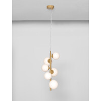 Nova Luce 9028860 Odillia G9 Pendelleuchte Gold, Weiß 