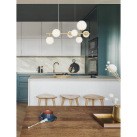 Nova Luce 9028858 Odillia G9 Pendelleuchte Gold, Weiß 