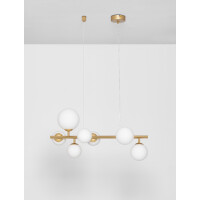 Nova Luce 9028858 Odillia G9 Pendelleuchte Gold, Weiß 