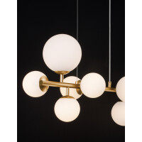 Nova Luce 9028858 Odillia G9 Pendelleuchte Gold, Weiß 