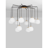 Nova Luce 9009261 The Egg G9 Pendelleuchte Gold, Weiß,