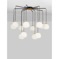 Nova Luce 9009261 The Egg G9 Pendelleuchte Gold, Weiß,