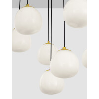 Nova Luce 9009261 The Egg G9 Pendelleuchte Gold, Weiß,