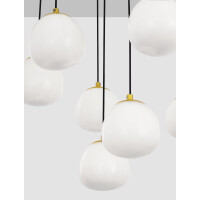 Nova Luce 9009261 The Egg G9 Pendelleuchte Gold, Weiß,