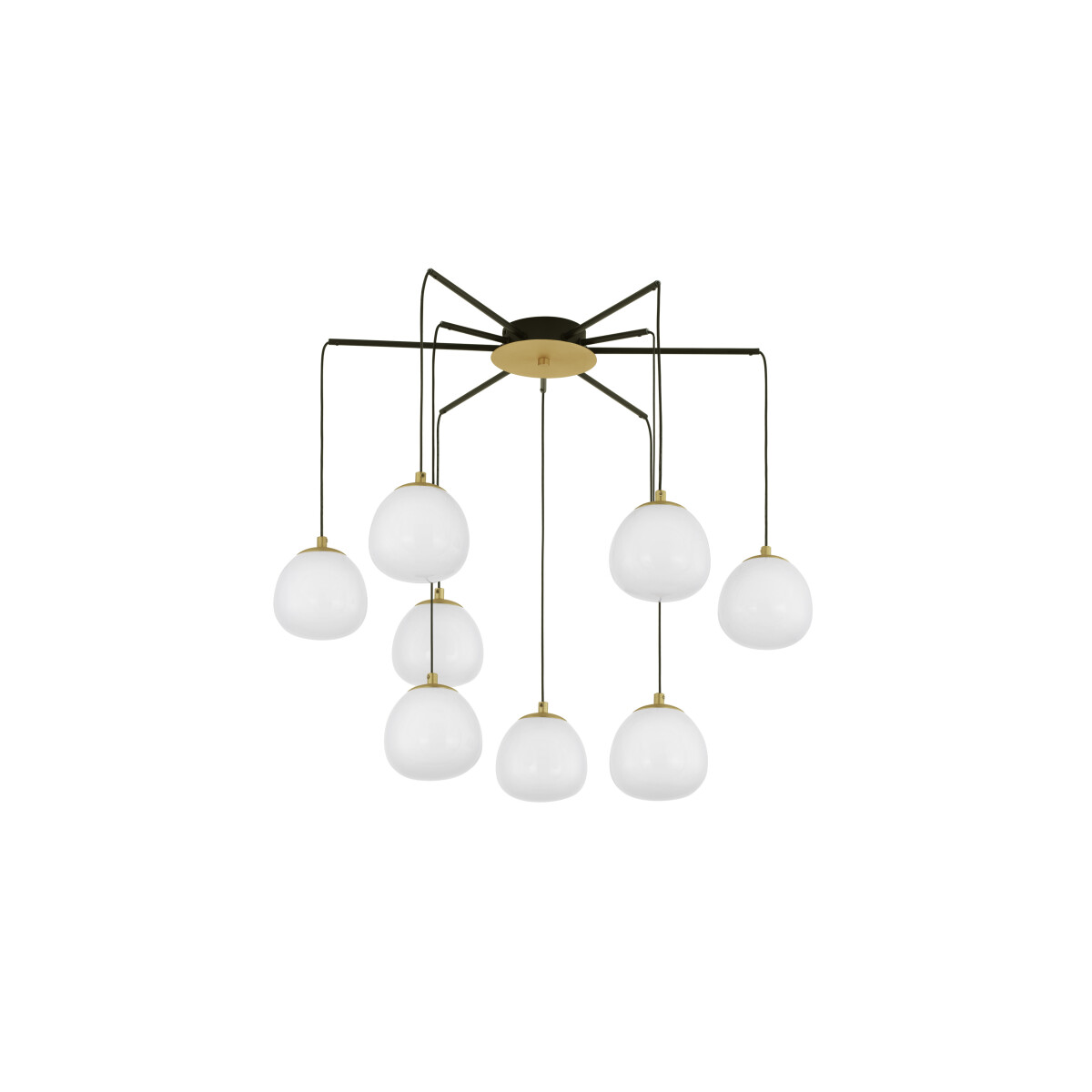 Nova Luce 9009260 The Egg G9 Pendelleuchte Gold, Weiß, Schwarz