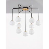 Nova Luce 9009260 The Egg G9 Pendelleuchte Gold, Weiß,