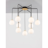 Nova Luce 9009260 The Egg G9 Pendelleuchte Gold, Weiß,