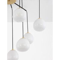 Nova Luce 9009260 The Egg G9 Pendelleuchte Gold, Weiß,