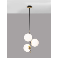Nova Luce 9009294 Git G9 Pendelleuchte Gold, Weiß, Sch