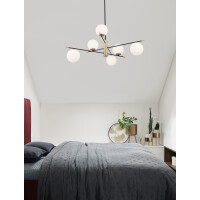 Nova Luce 9009296 Git G9 Pendelleuchte Gold, Weiß, Sch