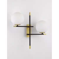 Nova Luce 9009297 Git G9 Wandleuchte Gold, Weiß, Schwa
