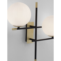 Nova Luce 9009297 Git G9 Wandleuchte Gold, Weiß, Schwa