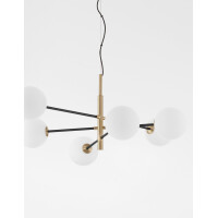 Nova Luce 9143306 Vitra G9 Pendelleuchte Gold, Weiß, S