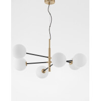 Nova Luce 9143306 Vitra G9 Pendelleuchte Gold, Weiß, S