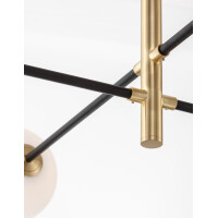 Nova Luce 9143306 Vitra G9 Pendelleuchte Gold, Weiß, S