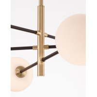 Nova Luce 9143306 Vitra G9 Pendelleuchte Gold, Weiß, S