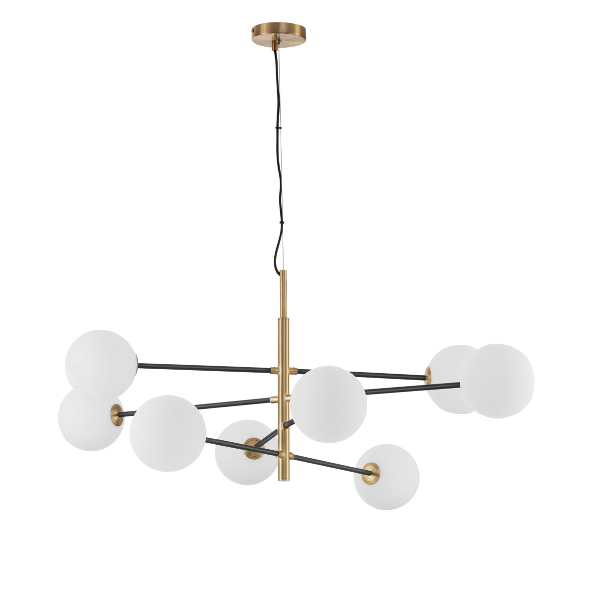 Nova Luce 9143308 Vitra G9 Pendelleuchte Gold, Weiß, Schwarz