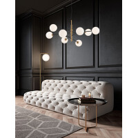 Nova Luce 9143308 Vitra G9 Pendelleuchte Gold, Weiß, S