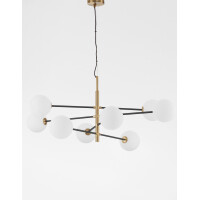 Nova Luce 9143308 Vitra G9 Pendelleuchte Gold, Weiß, S