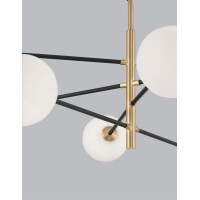 Nova Luce 9143308 Vitra G9 Pendelleuchte Gold, Weiß, S