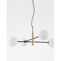 Nova Luce 9143304 Vitra G9 Pendelleuchte Gold, Weiß, S