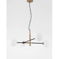 Nova Luce 9143304 Vitra G9 Pendelleuchte Gold, Weiß, S