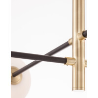 Nova Luce 9143304 Vitra G9 Pendelleuchte Gold, Weiß, S