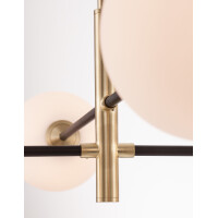 Nova Luce 9143304 Vitra G9 Pendelleuchte Gold, Weiß, S