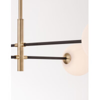Nova Luce 9143304 Vitra G9 Pendelleuchte Gold, Weiß, S