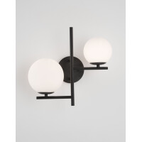 Nova Luce 9190421 Impero G9 Wandleuchte Schwarz, Weiß 