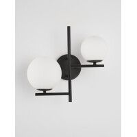 Nova Luce 9190421 Impero G9 Wandleuchte Schwarz, Weiß 