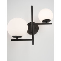 Nova Luce 9190421 Impero G9 Wandleuchte Schwarz, Weiß 