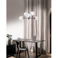 Nova Luce 9100361 Impero E14 Pendelleuchte Schwarz, Wei&szli