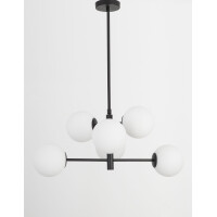 Nova Luce 9100361 Impero E14 Pendelleuchte Schwarz, Wei&szli