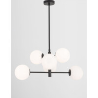 Nova Luce 9100361 Impero E14 Pendelleuchte Schwarz, Wei&szli