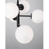 Nova Luce 9100361 Impero E14 Pendelleuchte Schwarz, Wei&szli
