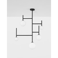 Nova Luce 9043304 Licato G9 Pendelleuchte Schwarz, Wei&szlig