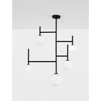 Nova Luce 9043304 Licato G9 Pendelleuchte Schwarz, Wei&szlig