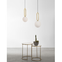 Nova Luce 9191201 Grus E27 Pendelleuchte Gold, Weiß 2