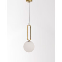 Nova Luce 9191201 Grus E27 Pendelleuchte Gold, Weiß 3