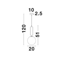 Nova Luce 9191201 Grus E27 Pendelleuchte Gold, Weiß 7