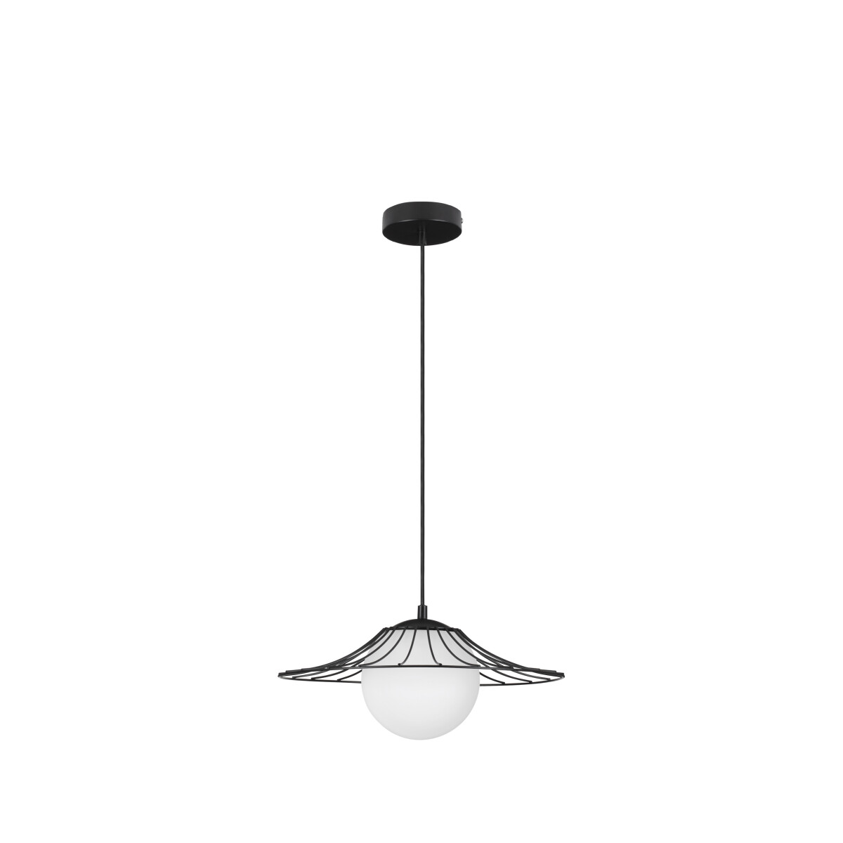Nova Luce 9620126 Fly E27 Pendelleuchte Schwarz, Weiß