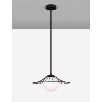 Nova Luce 9620126 Fly E27 Pendelleuchte Schwarz, Weiß 