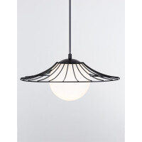 Nova Luce 9620126 Fly E27 Pendelleuchte Schwarz, Weiß 